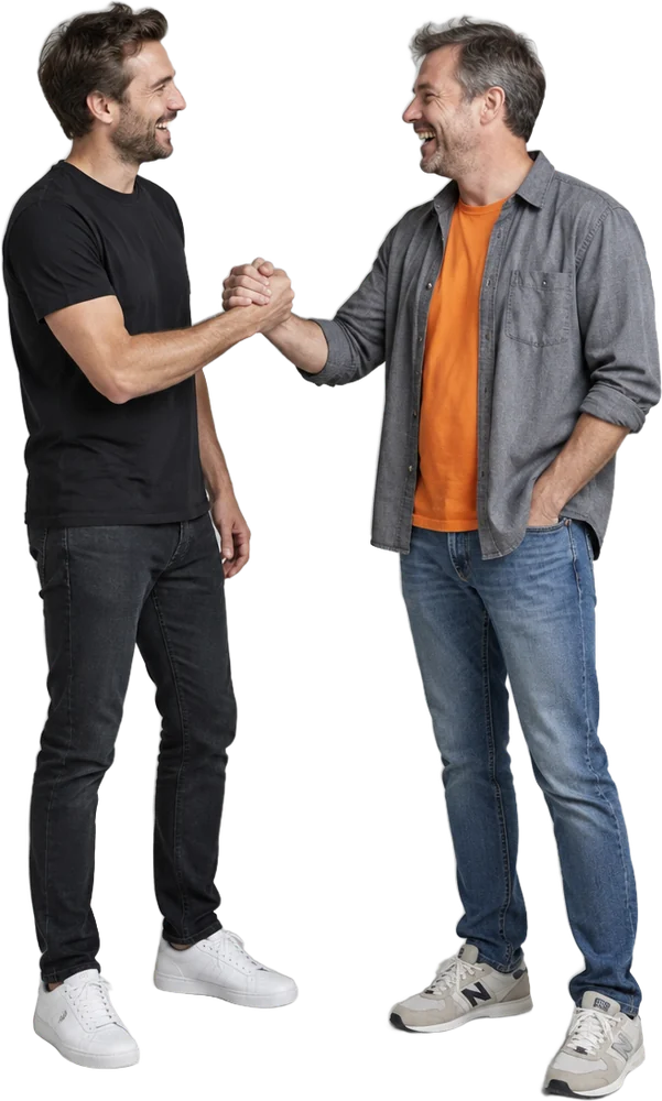 Two people shaking hands